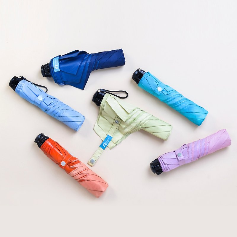 Brand ultra-light tri-fold umbrella | Carbon fiber ultra-light 160g | Taiwan Fumao umbrella cloth (sun protection/anti-UV/wind protection) - Umbrellas & Rain Gear - Waterproof Material Multicolor