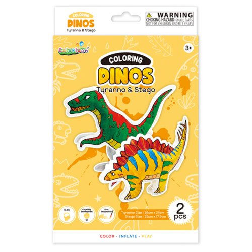 普麥斯 嚴選海外育兒精品，在地接軌世界潮流 韓國 Colorloon 3D造型手繪紙氣球-恐龍家族系列