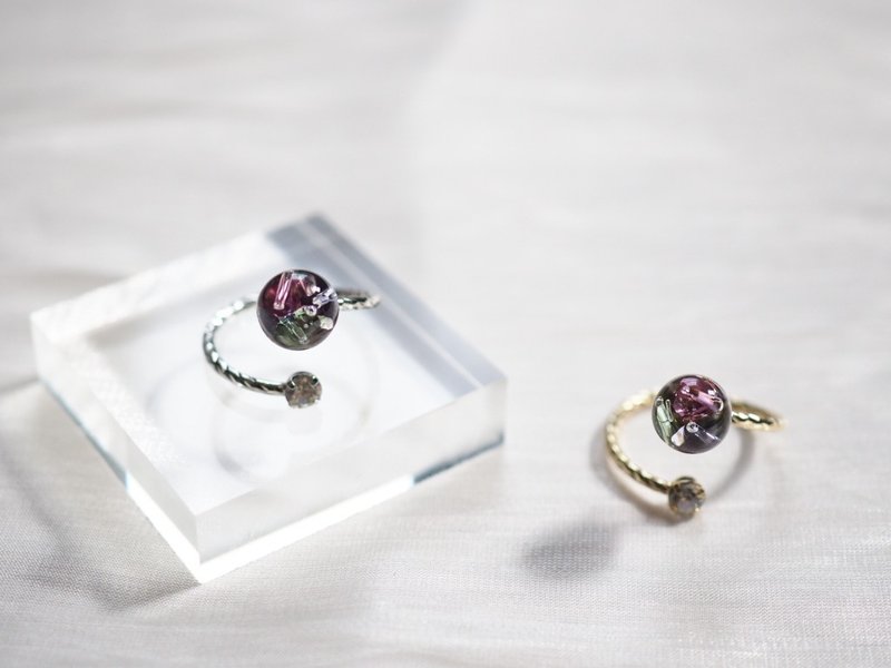 Swarovski 圓頂戒指 SDR-18 - 戒指 - 樹脂 紫色