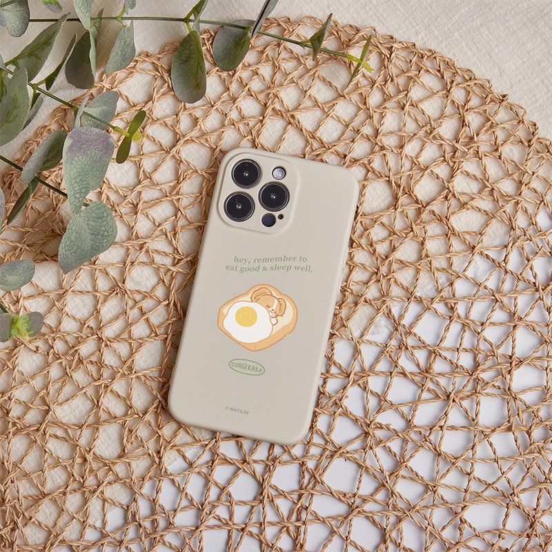 柯基犬卡卡吃好睡飽飽全包iPhone手機殼 - 手機殼/手機套 - 矽膠 多色