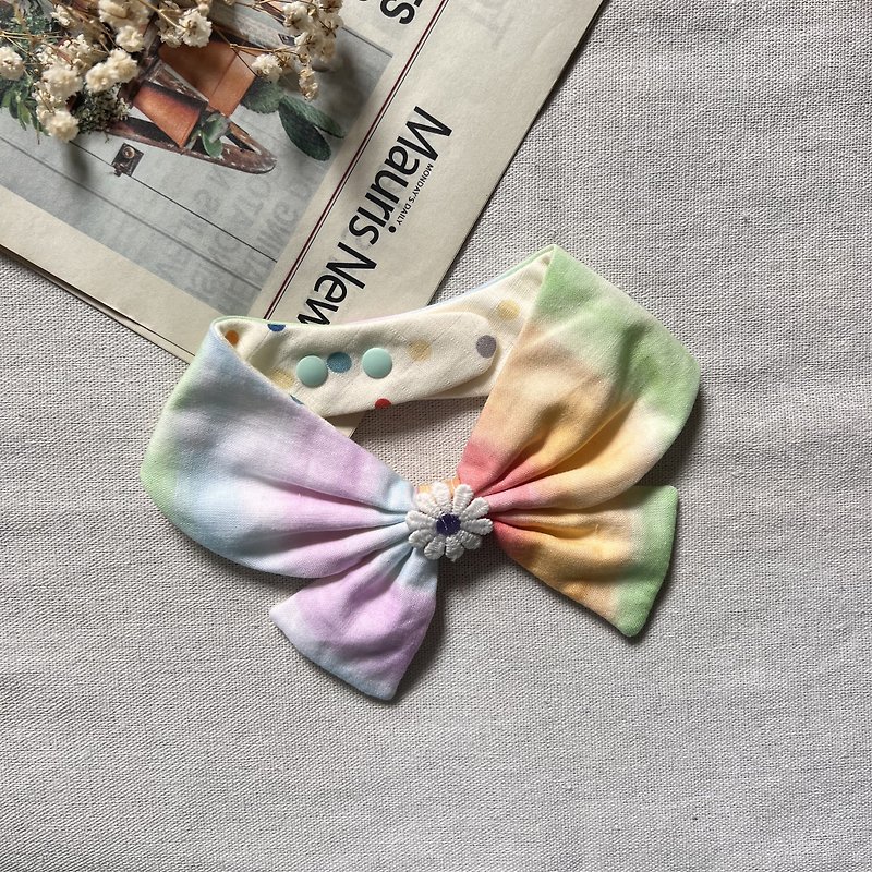 Pet Scarf Bow Tweet - Rainbow Bloom - Collars & Leashes - Cotton & Hemp 