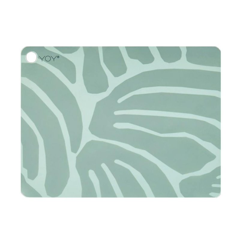Rectangular Silicone Placemat / Fresh Mint (2 groups) - Place Mats & Dining Décor - Silicone Green