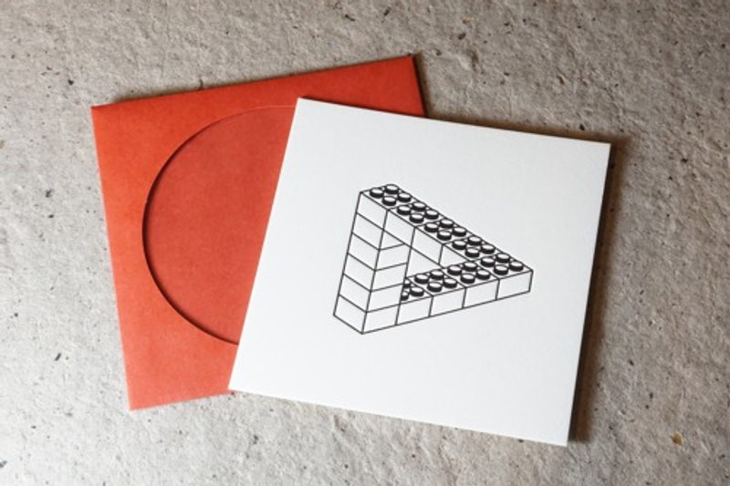 孔藝術塊彭羅斯-紅色- - 心意卡/卡片 - 紙 