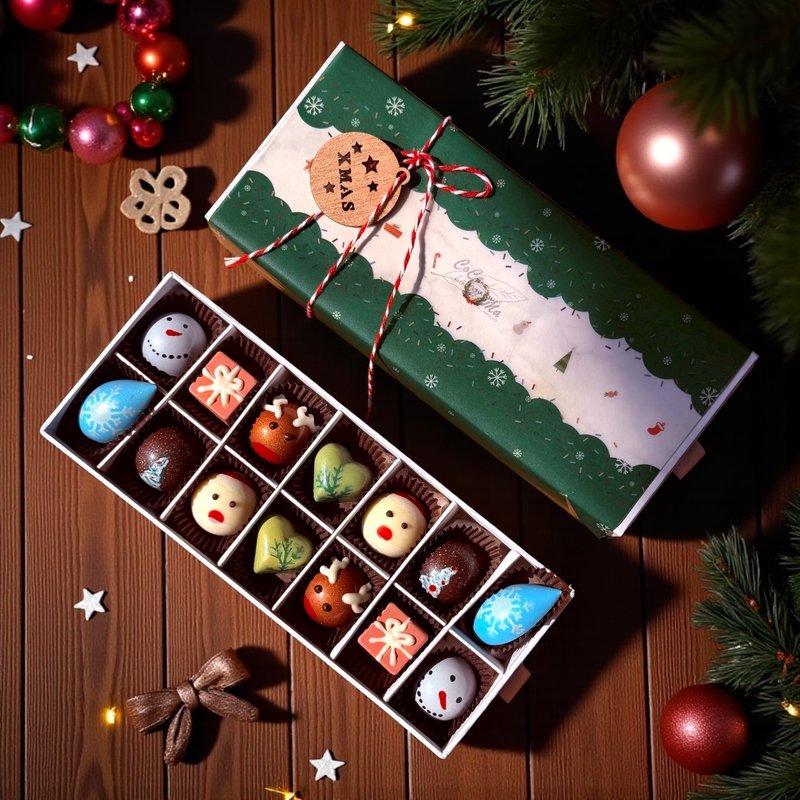 【聖誕限定】幸福派對巧克力含餡禮盒(14入) - CoCa MaMa - 巧克力 - 新鮮食材 