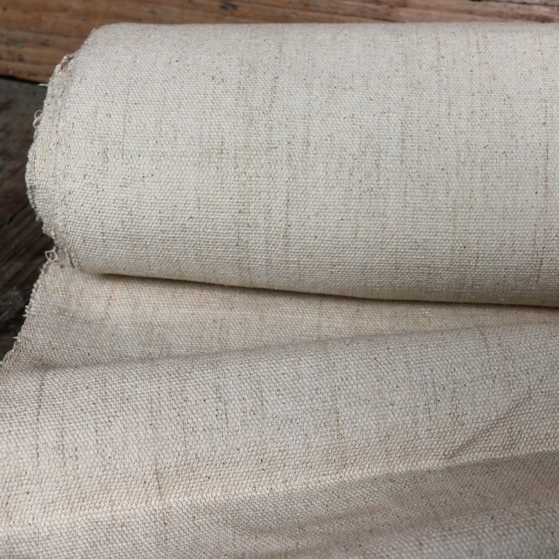 Hand-woven old coarse cloth pure cotton thickened flat woven double-line hand-made tea mat pillow bag tablecloth width 45cm - เย็บปัก/ถักทอ/ใยขนแกะ - ผ้าฝ้าย/ผ้าลินิน 