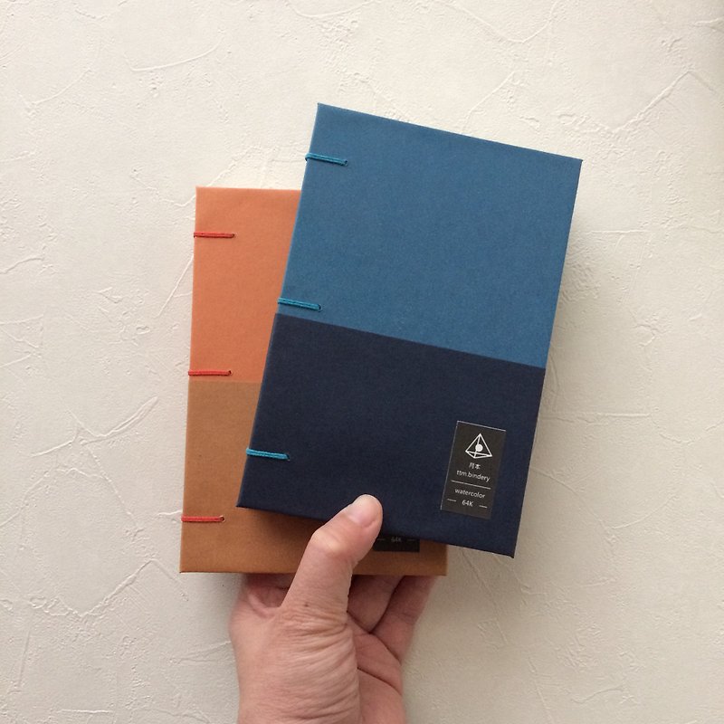 絶版ショーケース| 190g 64k Santos Waterford |コントラストカラーポータブル水彩スケッチブック - ノート・手帳 - 紙 ブルー