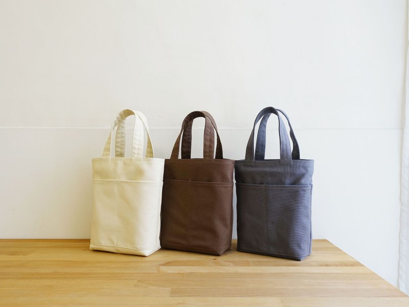 Small Plain Tote Bag 4 Colors - Handbags & Totes - Cotton & Hemp Multicolor