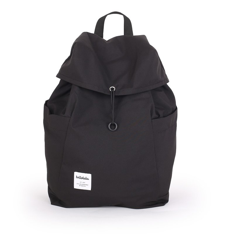hellolulu JESSE Rope Buckle Casual Backpack (M)Black Shop hellolulu