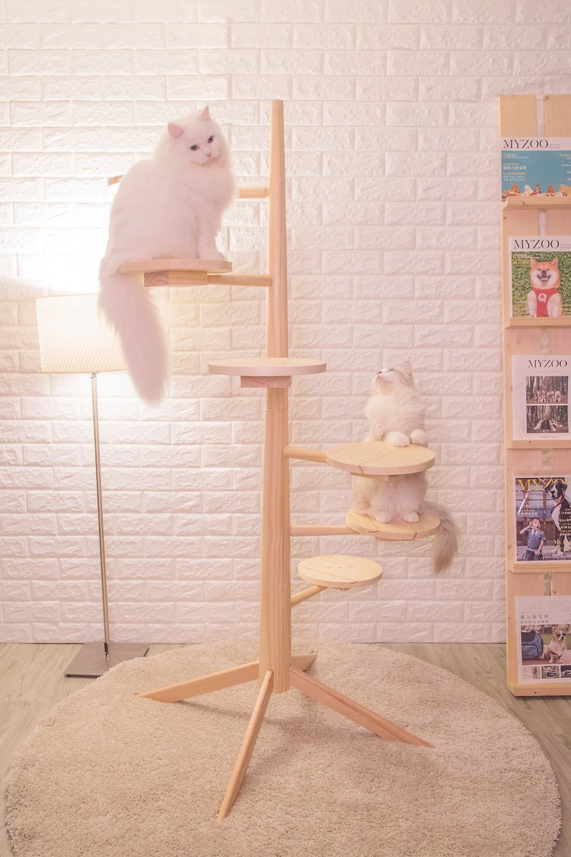 【MYZOO]バレエバレエ猫ジャンプを回転させます - その他 - 木製 