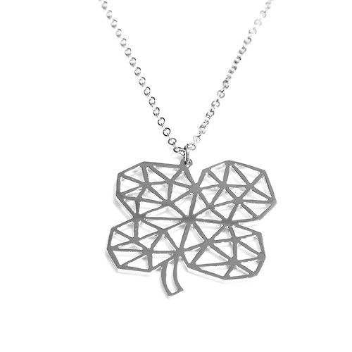 NamesisAccessories Abstract polygon lucky clover shape pendant