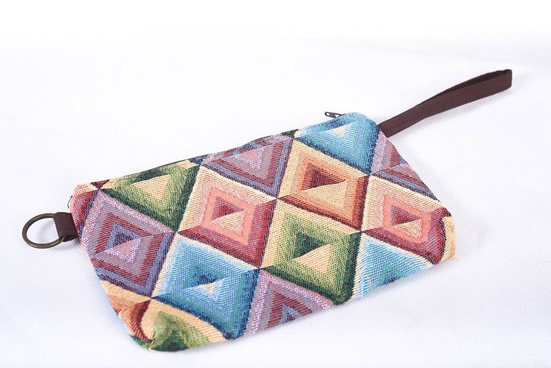 Multi color,aztec style pencil case pouch Dye indigo zipper bag  cosmetic pouch  - Toiletry Bags & Pouches - Cotton & Hemp Multicolor