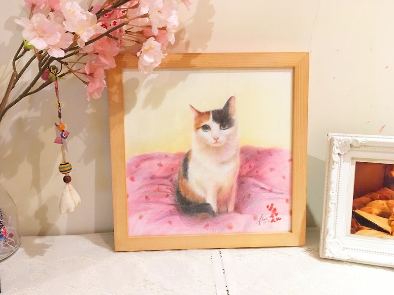 寵物貓狗肖像畫訂製 客製化專業畫畫服務 - 其他 - 紙 多色