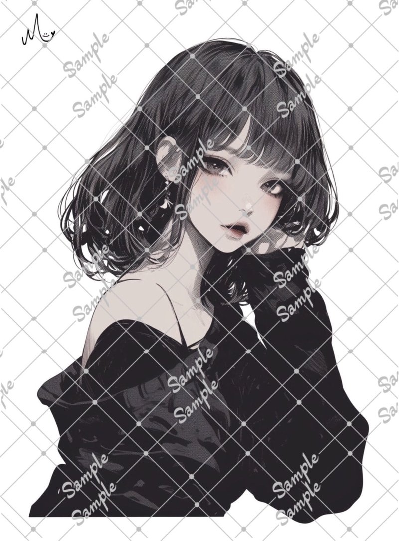 オリジナル人物ステッカー10月新作 - 貼紙 - 紙 