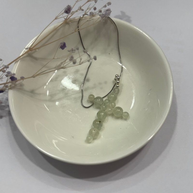葡萄玉925銀項鍊、鎖骨鏈 - 鎖骨鍊 - 寶石 綠色