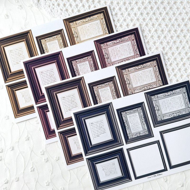 A678 Gold+A678 Red+A678 Brown+A678 Black - Frame Set - 貼紙 - 紙 