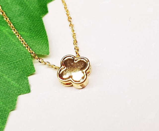 4-Leaf Clover Pendant / Necklace in 24k Gold