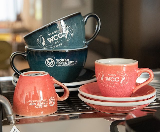 a love for ceramics. World Latte Art Championship official cups