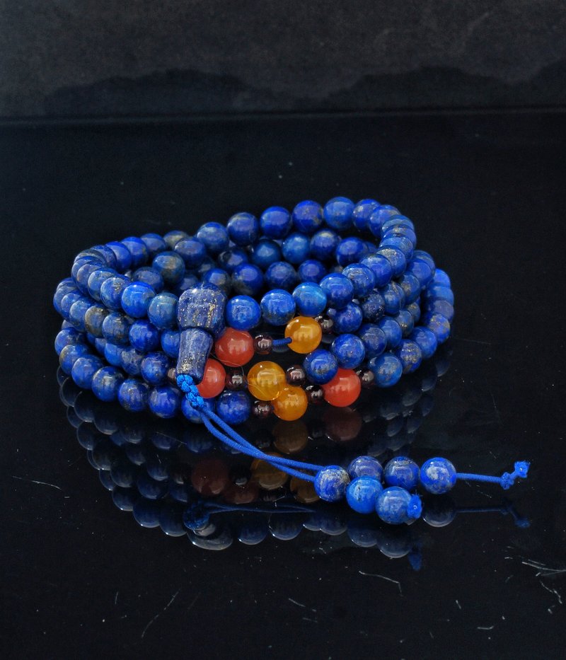 舊礦青金石 108pcs 6mm 多圈手鍊 ( HKA9072 ) - 手鍊/手環 - 寶石 