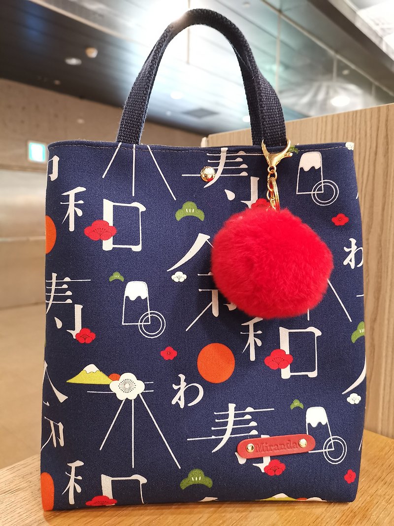 Miranda Handmade Lightweight Walking Tote Bag and Mount Fuji - กระเป๋าถือ - วัสดุอื่นๆ สีเทา