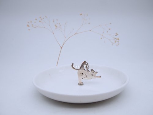 微光金工 Shiny Day Jewelry 瑜珈貓貓純銀項鍊_平衡木式