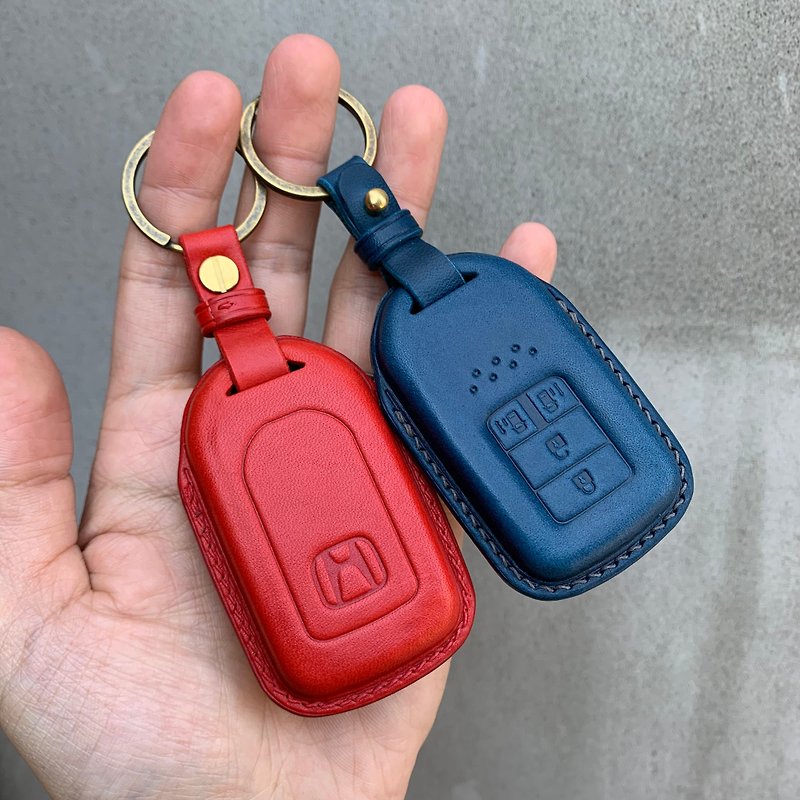 Buttero Leather car key case, car key cover, HONDA CRV HRV - ที่ห้อยกุญแจ - หนังแท้ สีนำ้ตาล