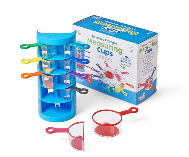 American hand2mind Rainbow Measuring Cup Set, Number Sense Learning, Montessori Teaching Aids