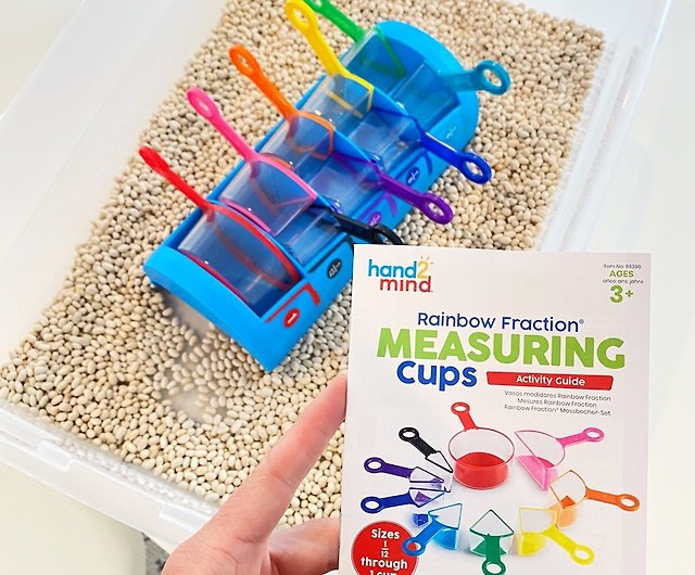 American hand2mind Rainbow Measuring Cup Tower Game Set, Sensory Basin  Game