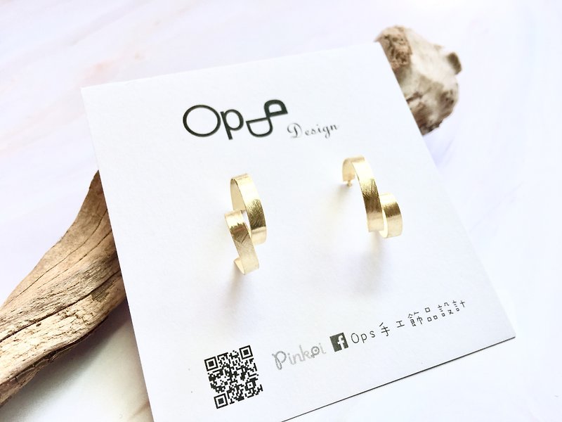 Ops Gold plated Silver special unique Earings - Earrings & Clip-ons - Gemstone Gold
