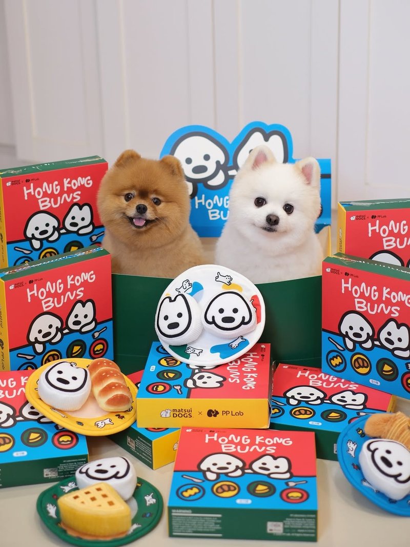 matsui DOGS x PP Lab - 香港麵包盲盒 | 藏食玩具 | 狗狗嗅聞玩 - 貓/狗玩具 - 棉．麻 多色