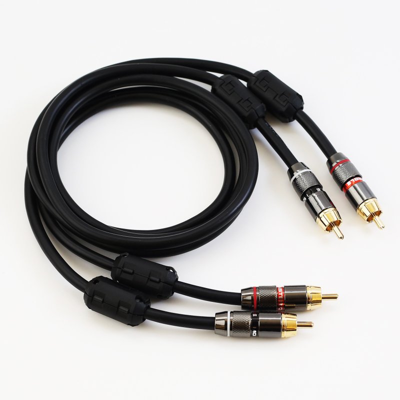 川木W184 雙蓮花頭 音頻線 雙RCA 2RCA 無氧銅 OFC 電視 音響 - 科技小物 - 其他金屬 