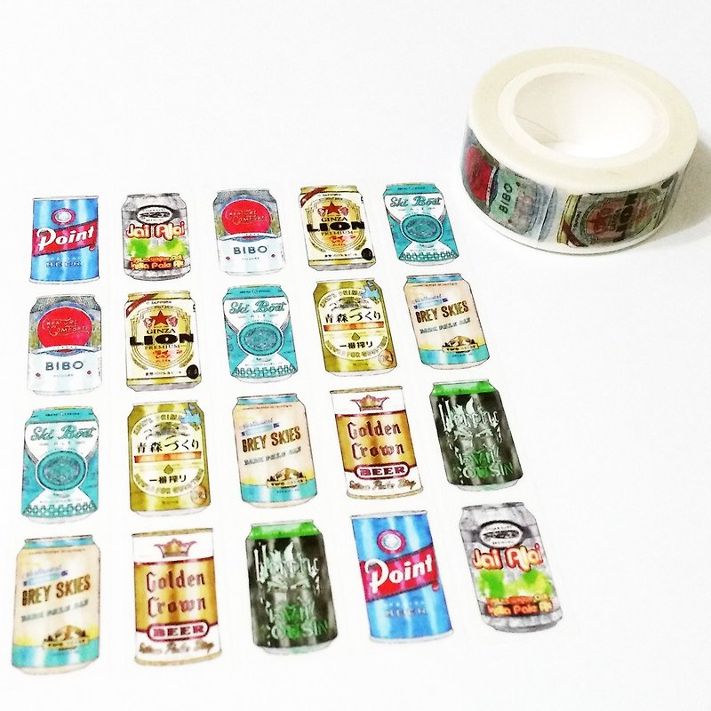 Masking Tape Beer Cans - Washi Tape - Paper 