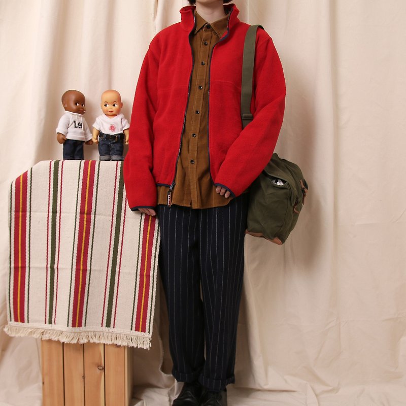 Back to Green:: L.L.Bean搖粒絨 紅 外套 vintage outdoor - 外套/大衣 - 其他人造纖維 