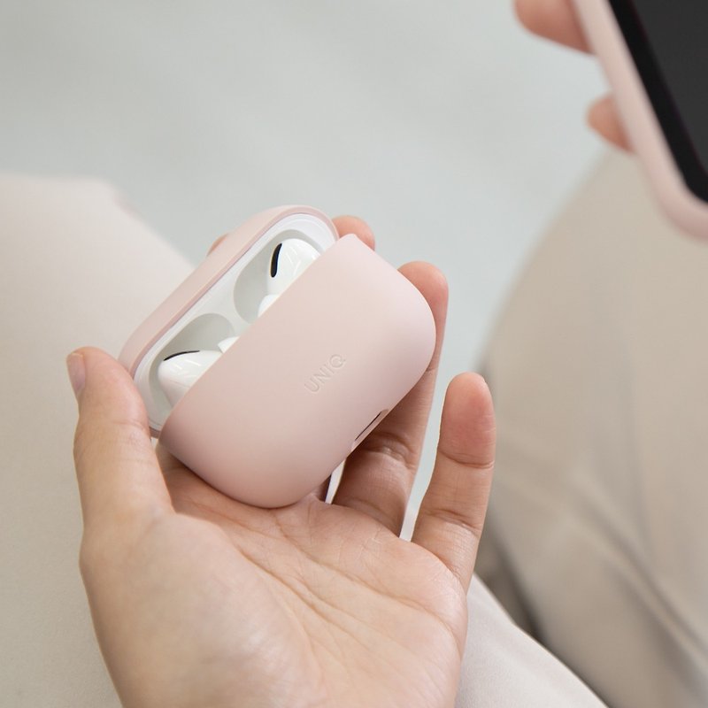 AirPods Pro Lino Liquid Silicone Bluetooth Headphone Case-Pink - อุปกรณ์เสริมอื่น ๆ - ซิลิคอน สึชมพู