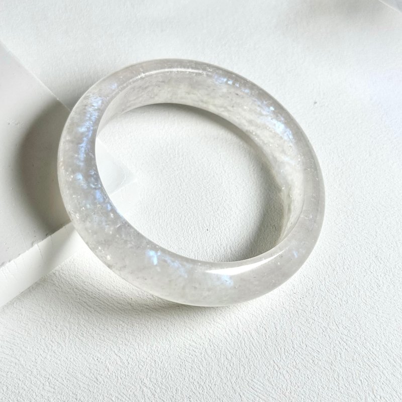 月光石平安鐲 60MM - 手鍊/手環 - 水晶 白色