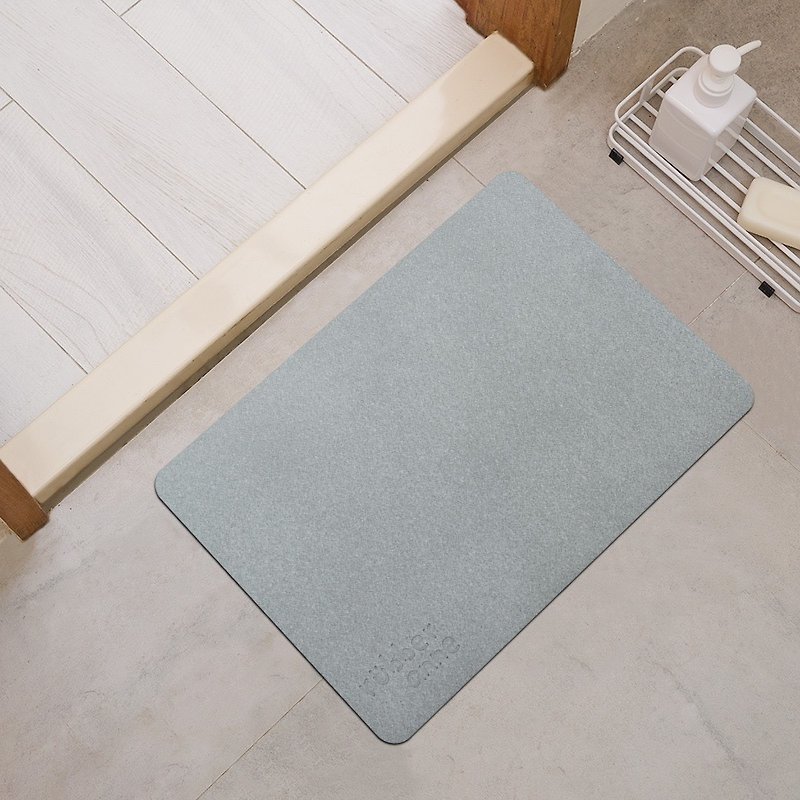 [rubber anne] 10 seconds top suction soft diatomaceous earth absorbent floor mat cold rock ash (60x40cm) - Rugs & Floor Mats - Other Materials 