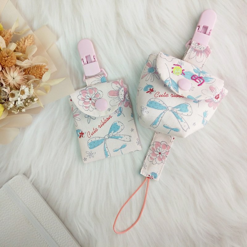 Pastel girl wind. 3-piece set (name can be embroidered) - Baby Gift Sets - Cotton & Hemp Pink