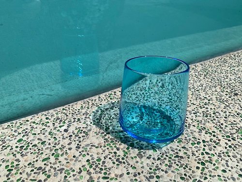 臺灣玻璃舘 海洋藍不倒杯 手作玻璃杯 純手工吹製
