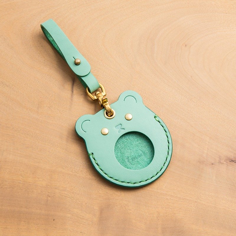 動物系列- Gogoro鑰匙皮套(湖水綠-熊) - 鑰匙圈/鑰匙包 - 真皮 綠色