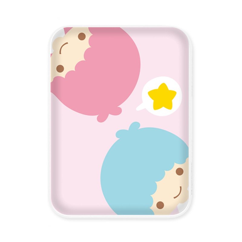 SANRIO-Pocket Power Bank-Big Face Series-LITTLE TWIN STARS - ที่ชาร์จ - พลาสติก สึชมพู