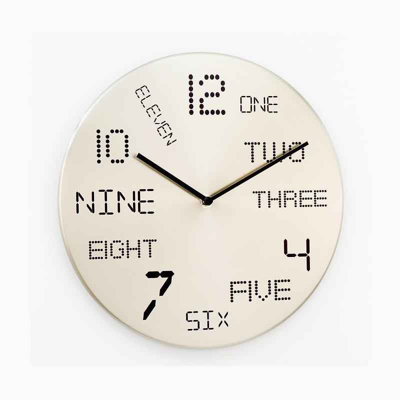 Modern Metal Wall Clock - นาฬิกา - โลหะ สีเงิน