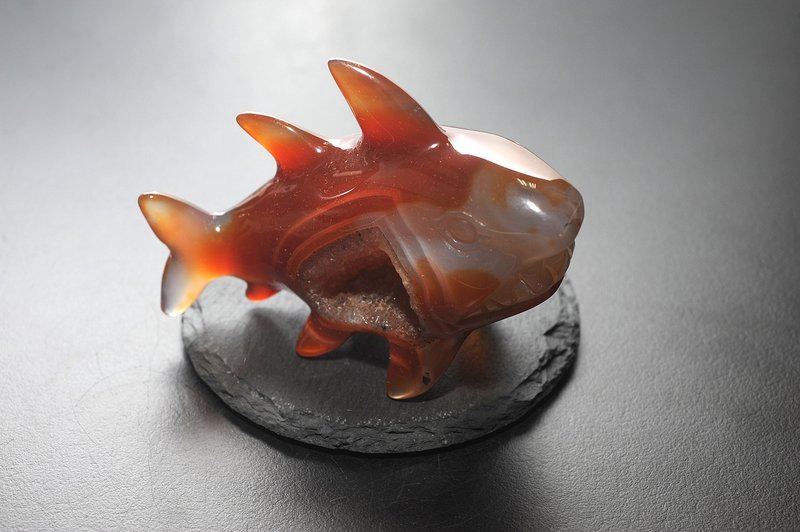 鯊魚聚寶盆 礦石/水晶/靈修/開運/招財/破煞/防小人 - 擺飾/家飾品 - 半寶石 