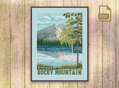 CountryMagicStitch Welcome to Rocky Mountain Cross Stitch Pattern #ntp002