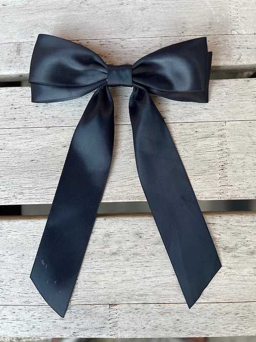ribbons-mom Ribbin hairclip Korea style collection Black color L size