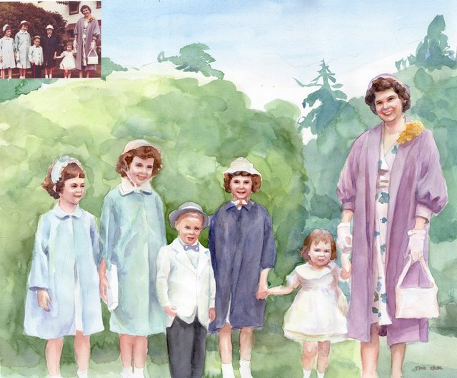 世界で1枚の手描きのオーダーメイド似顔絵★家族一緒に★記念日★誕生日 手描き 顔 似絵 オーダーメイド 似顔絵 家族 似顔絵 記念品 贈り物