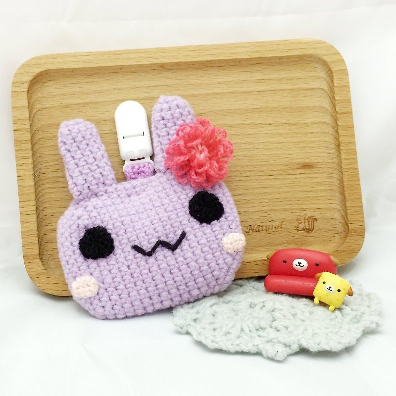 Bunny Peace Charm Bag (Talisman Bag, Omori Set) ~ The warmest and lovely moon gift - ผ้ากันเปื้อน - วัสดุอื่นๆ 