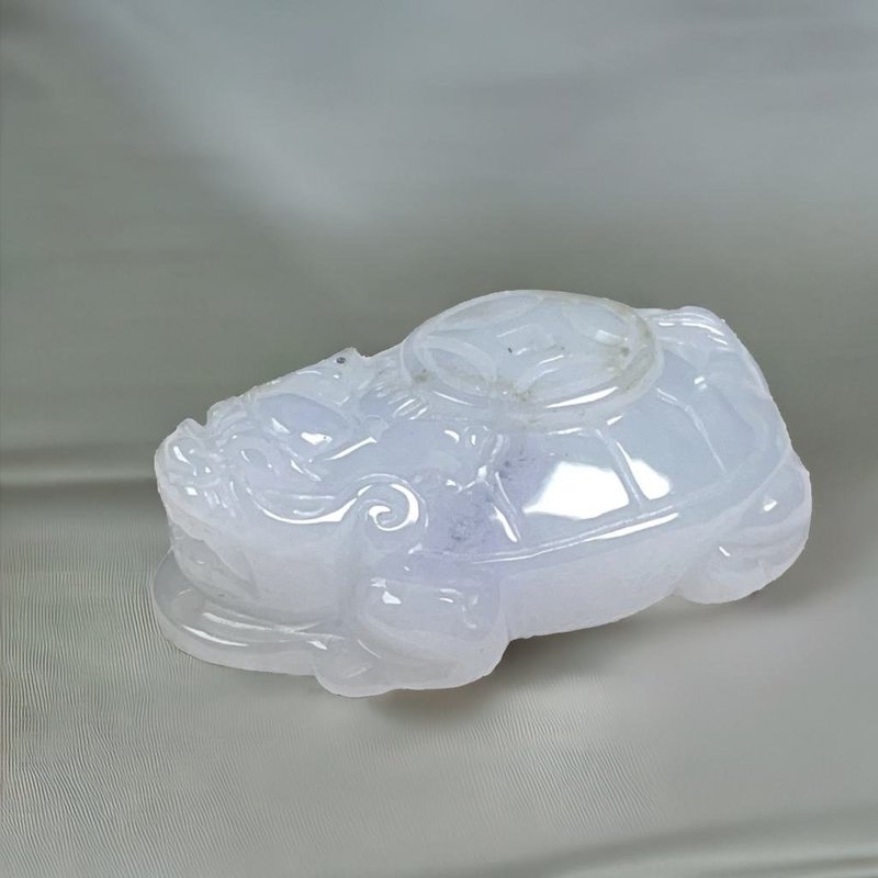 飄烏雞翡翠古錢龍龜 | 天然緬甸玉翡翠A貨 | 送禮 - 擺飾/家飾品 - 玉石 多色