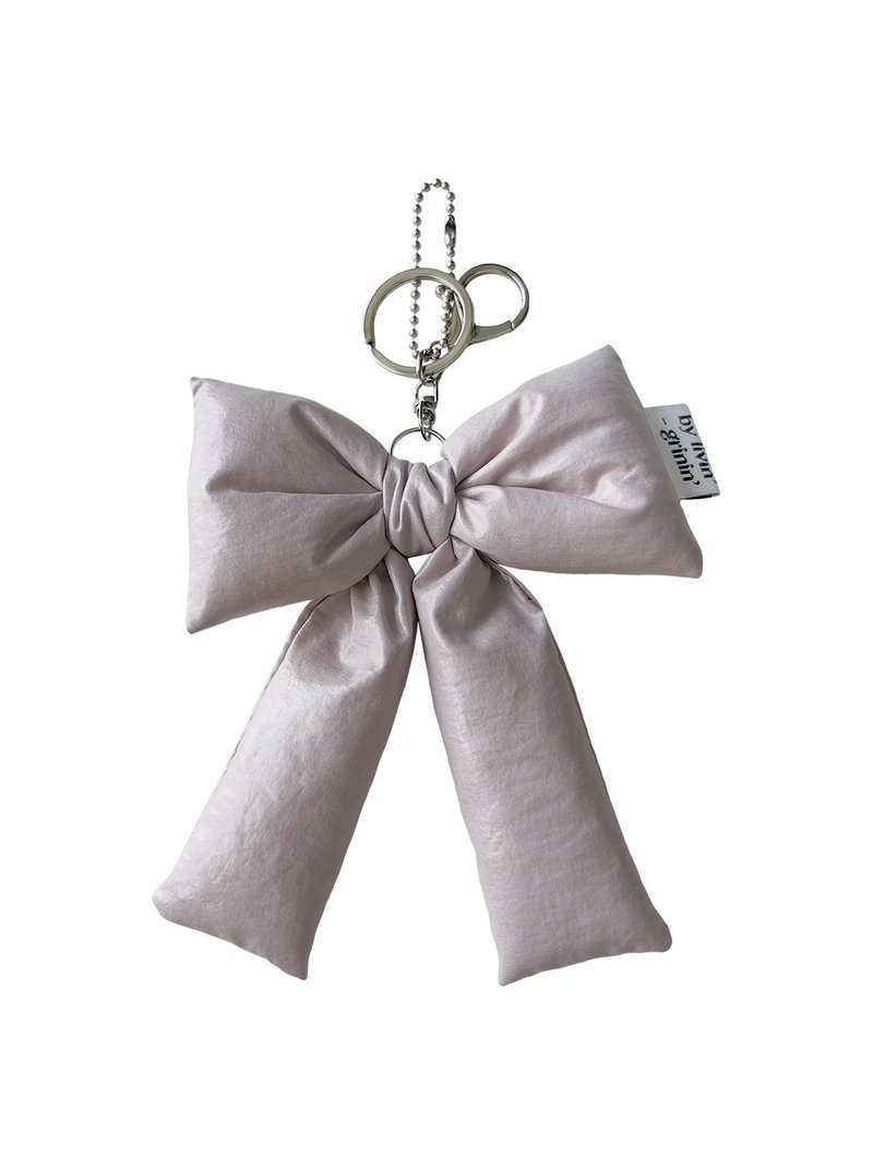 long tail ribbon keyring_indi pink - 鑰匙圈/鑰匙包 - 尼龍 粉紅色