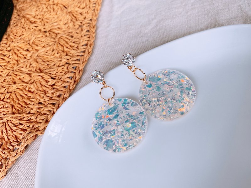 Azure | Acrylic earrings and Clip-On - Earrings & Clip-ons - Acrylic White