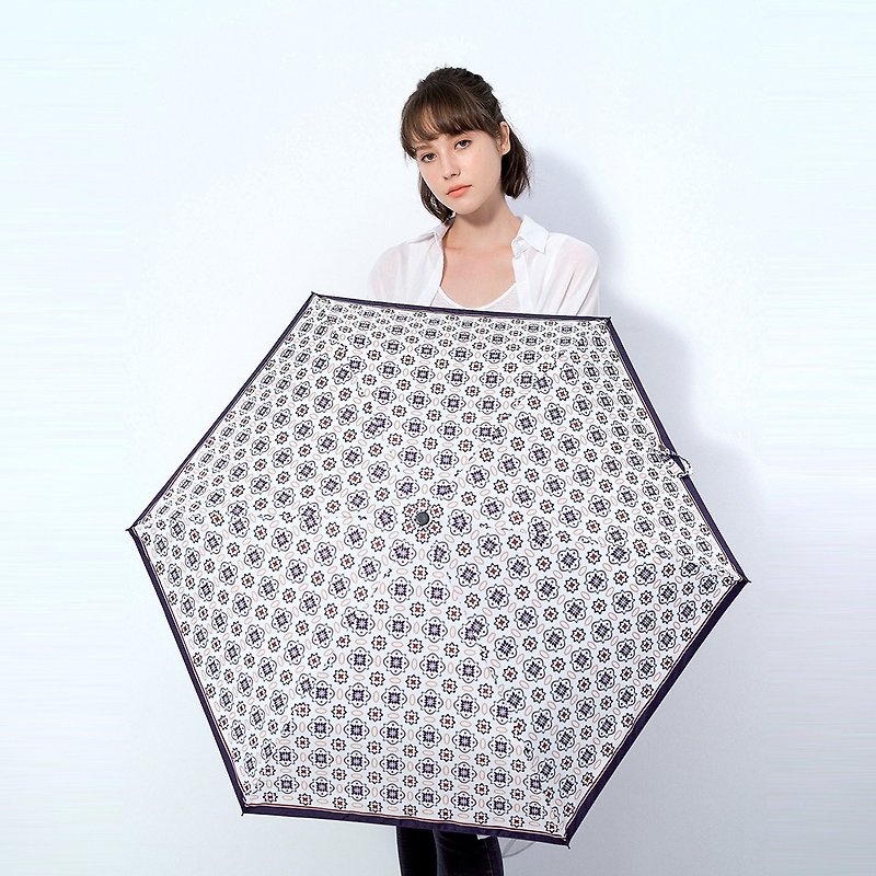 Prolla Exclusive Limited Design Retro Fashion Floor Tile Series Safety Buffer Automatic Umbrella - ร่ม - วัสดุกันนำ้ 