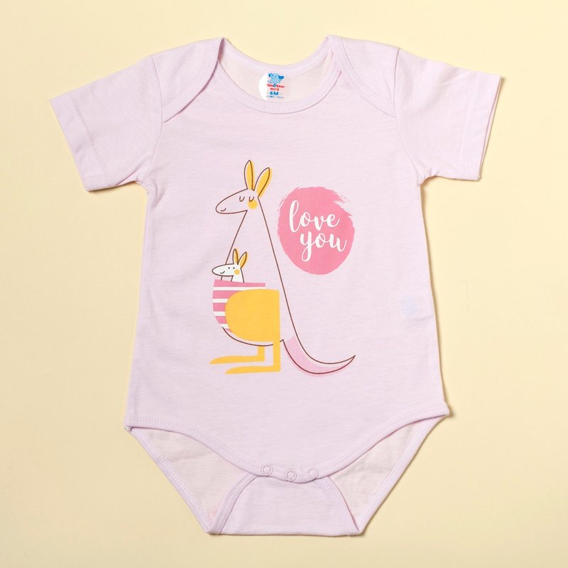 (Thin)100%Cotton Baby Bodysuits(Short-Sleeves and Shorts)3M/6M/12M - Onesies - Cotton & Hemp Pink